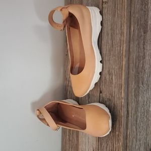 Jeffrey Campbell Tan Leather Ballet Sneakers